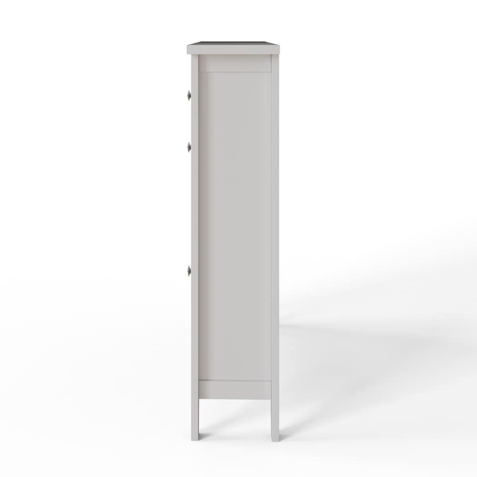 image 1 of Deluxe Two Tier Shoe Cabinet | White | White