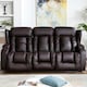 image 5 of Caesar 3 Seater Electric High Back Bonded Leather Recliner Sofa (Brown)