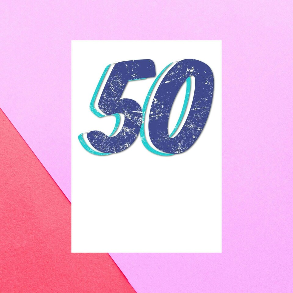 50 Distressed Greetings Card