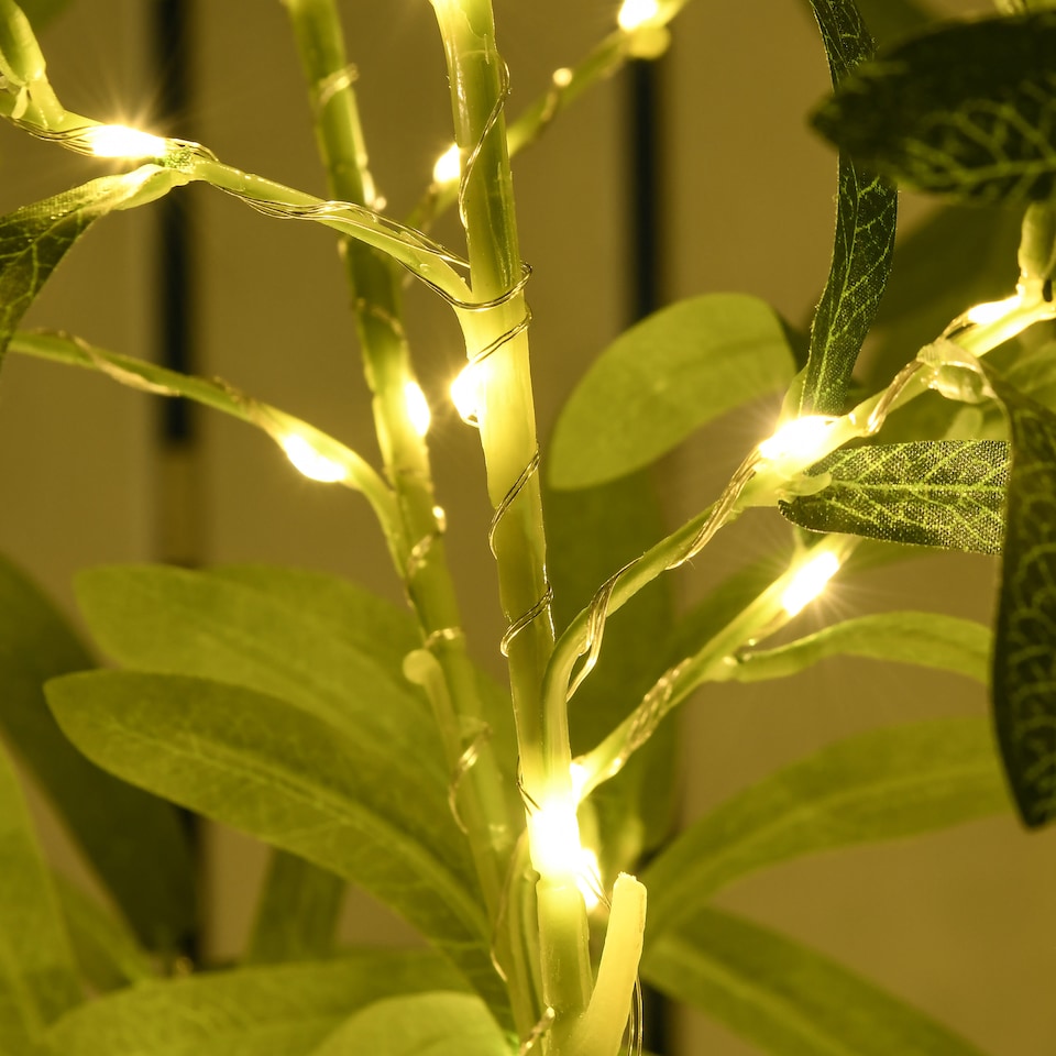 image 1 of HOMCOM 6ft Olive Tree Light with 300 Warm White LED Lights, Artificial Tree for Indoor, Party, Wedding, Christmas, Home Decoration, Green
