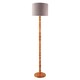 image 4 of Classic Oak Wooden Standing Floor Lamp Base with Intricate Pole Design