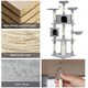 image 5 of Yaheetech 200 cm Multilevel Cat Tree with Condos Light Grey