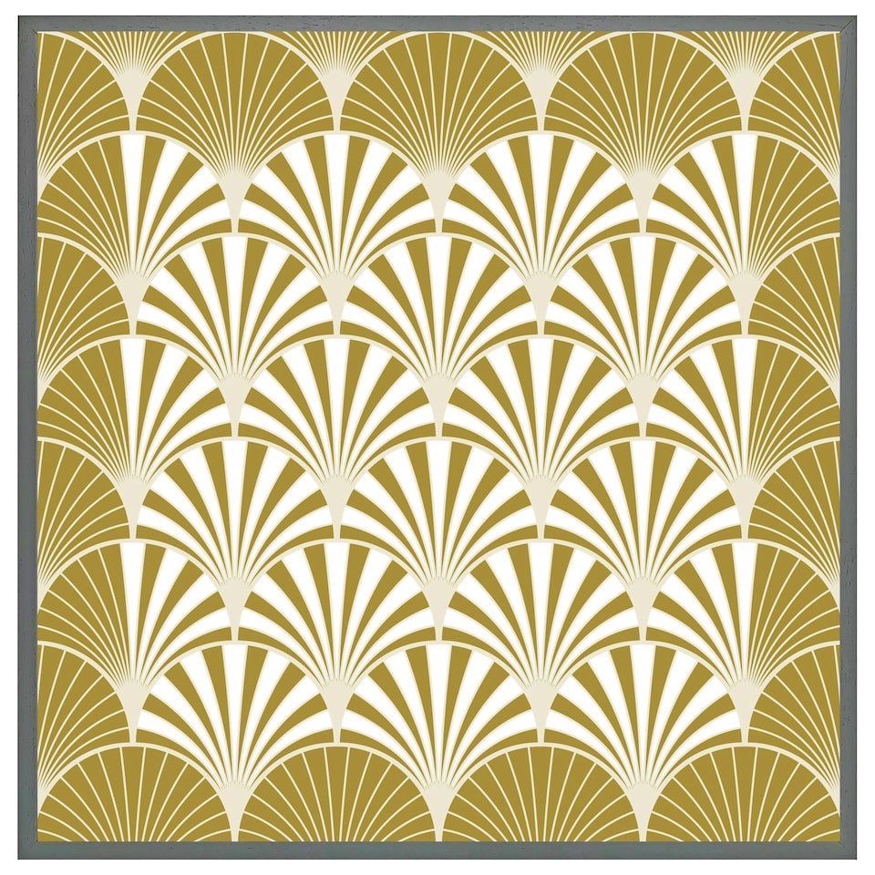image 1 of Golden semi circles (Picture Frame) White | L