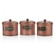 image 1 of Copper Coffee, Tea, And Sugar Canister Set - 17 cm (H) x 13 cm (Dia)