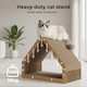 image 4 of Skylos Cat Scratching Board House Corrugated Cardboard Scratcher Indoor