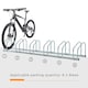 image 3 of HOMCOM Bike Parking Rack Bicycle Locking Storage Stand for 6 Cycling Black