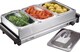 image 4 of Cooks Professional 3-Section Buffet Warmer 4.5L with Hotplate Function | Silver | Silver | 1