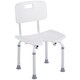 image 1 of HOMCOM 8-Level Height Adjustable Bath Stool Spa Shower Chair Aluminum w Non-Slip Feet, Handle for the Pregnant, Old, Injured