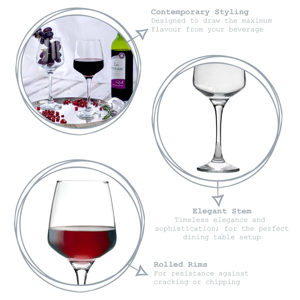 image 1 of Argon Tableware Tallo Red Wine Glasses - 400ml - Pack of 6