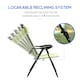 image 4 of Outsunny Garden Chairs Set of 2 Folding Camping Chair Recliners, Green | Green | Green