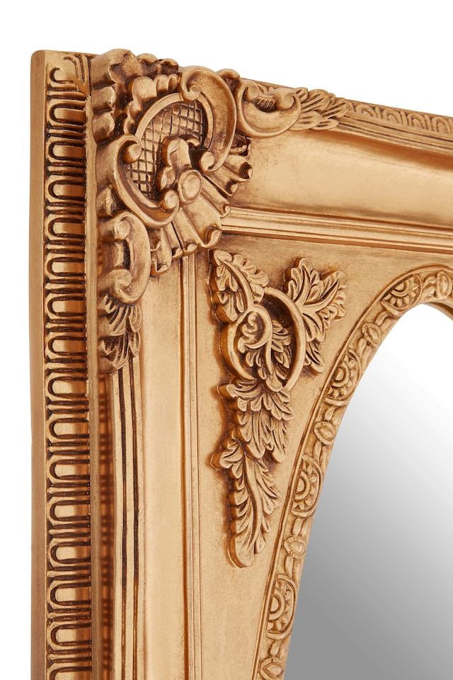 image 1 of Timeless Gold Finish Oval Border Wall Mirror, Functional Mirror For Livingroom, Elegant Modern Mirror | Gold