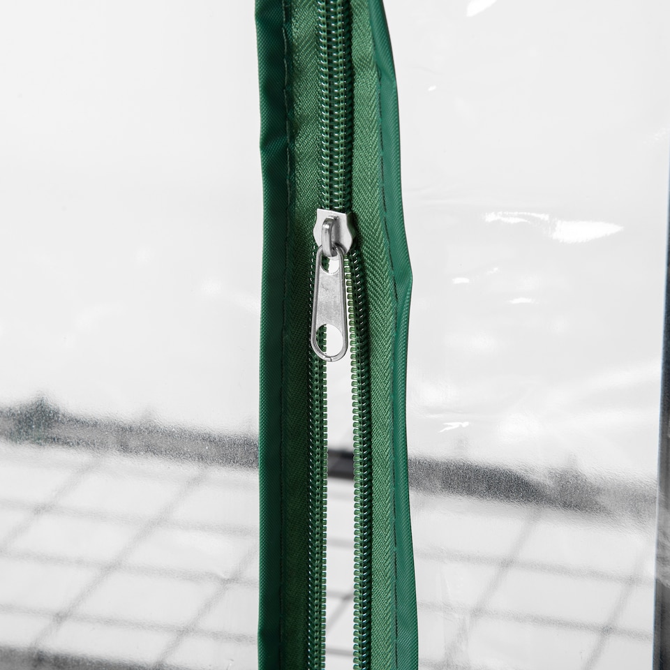 image 1 of Outsunny Portable 4-Tier Mini Greenhouse Plant Grow House Shed w Clear Cover