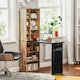image 2 of HOMCOM Convertible Desk with Blackboard, Multi-function, Rustic Brown
