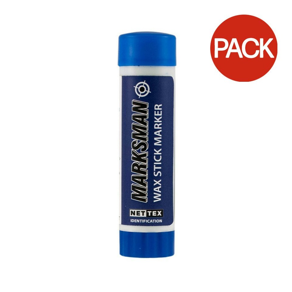 Nettex Marksman Wax Stick Marker (Pack of 10) - Blue - One Size