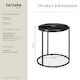 image 6 of Side Table Ellsa - marble top, steel frame, elegant design Black
