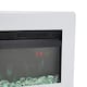 image 4 of Living and Home 50 Inch Electric Fireplace -Recessed/Wall Mounted/Freestanding, with Remote,1500W,White