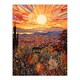 image 3 of La California Sunrise Over San Gabriel Home Decor Black Framed Wall Art Print A4