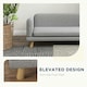 image 6 of PawHut Dog Sofa Bed with Legs, Water-Resistant Fabric for Medium Dogs - Grey