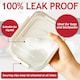 image 5 of SPARES2GO Vacuum Food Storage Glass Container with Securing Clips Lid + Manual Sealing Pump (Medium, 1040ml)