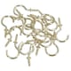 image 2 of 25mm Cup Hook Screws Picture Curtain Hangers Fasteners Brass Coated 40pc