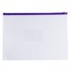 image 1 of Pack of 12 A4 Clear Zippy Bags with Purple Zip