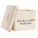 image 4 of Harbour Housewares Vintage Metal Dishwasher Tablets Canister - Cream | Cream | Beige | 1
