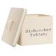 image 4 of Harbour Housewares Vintage Metal Dishwasher Tablets Canister - Cream | Cream | Beige | 1