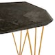 image 5 of Durable Large Black Marble Top Side Table, Modern Metal Side Table, Chic Constructed Modern Side Table Black