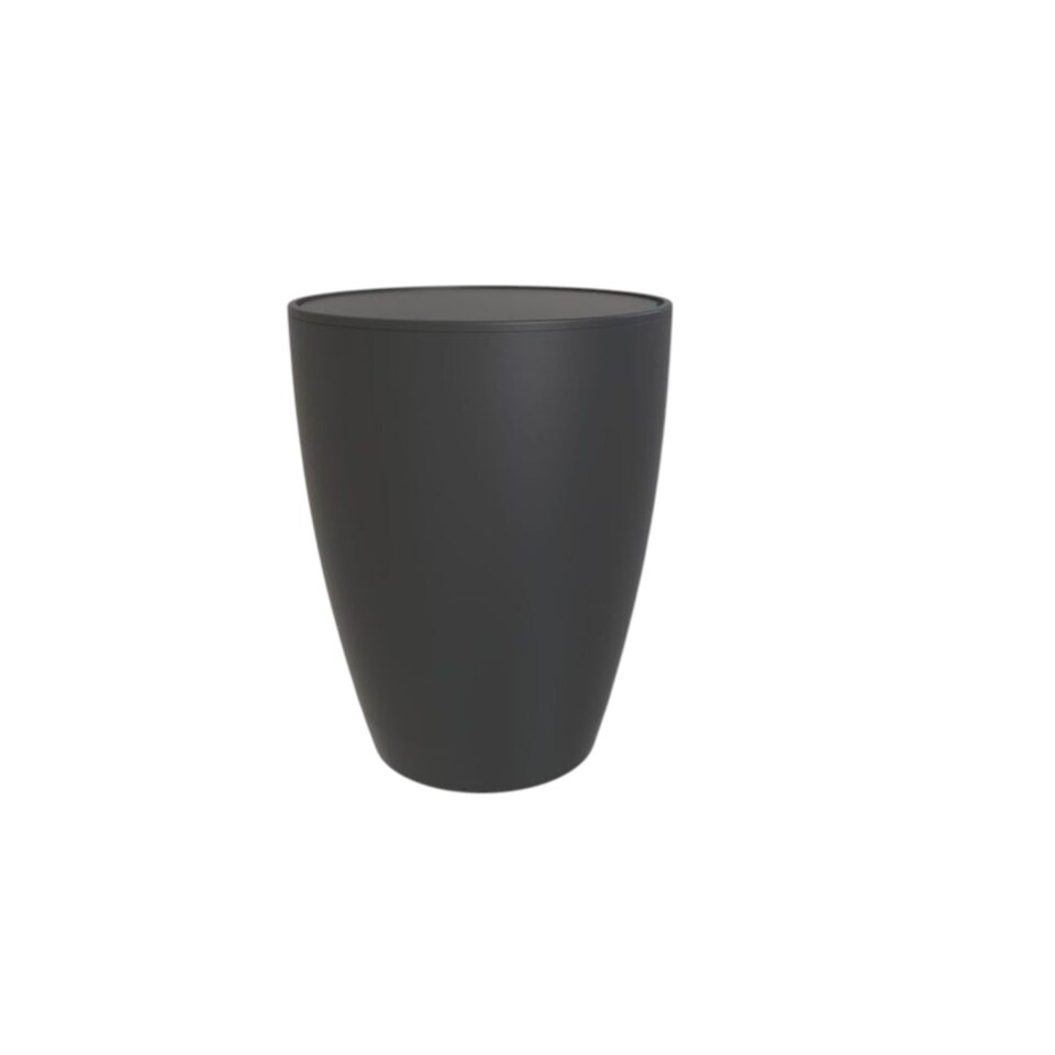 image 1 of Blue Canyon Boda Toilet Brush with Ventilated Holder and 12L Compact Swing Lid Waste Bin Black