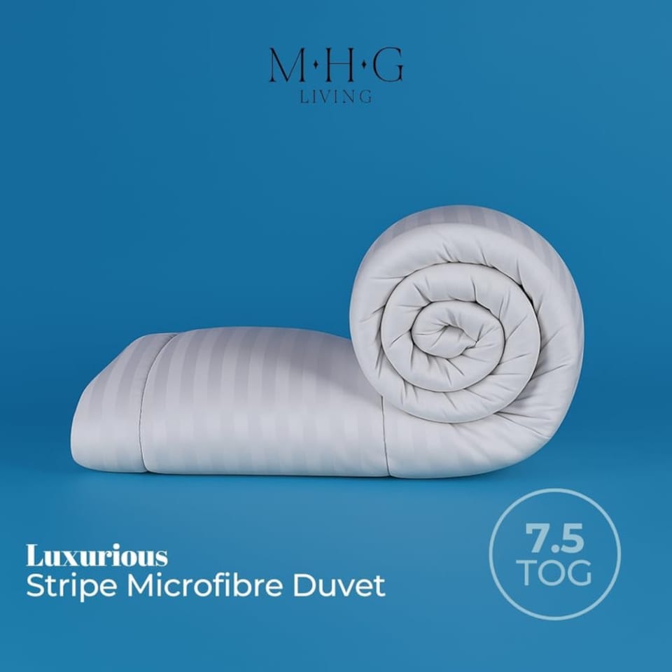 image 1 of MHG Living 7.5 Tog Summer Duvet – Lightweight Cooling Hollowfibre Quilt for Hot Sleepers-Double