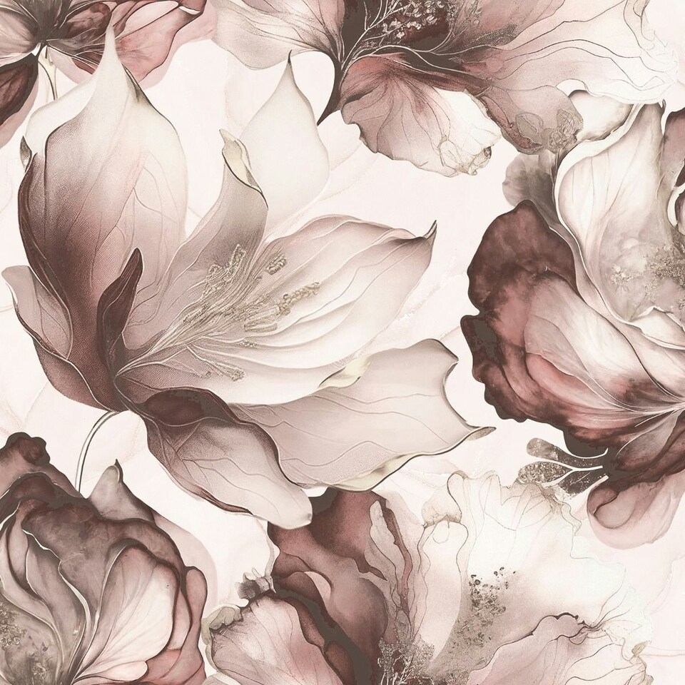 image 1 of Muriva Elysian Floral Wallpaper - Pink - 10m x 0.5m Pink