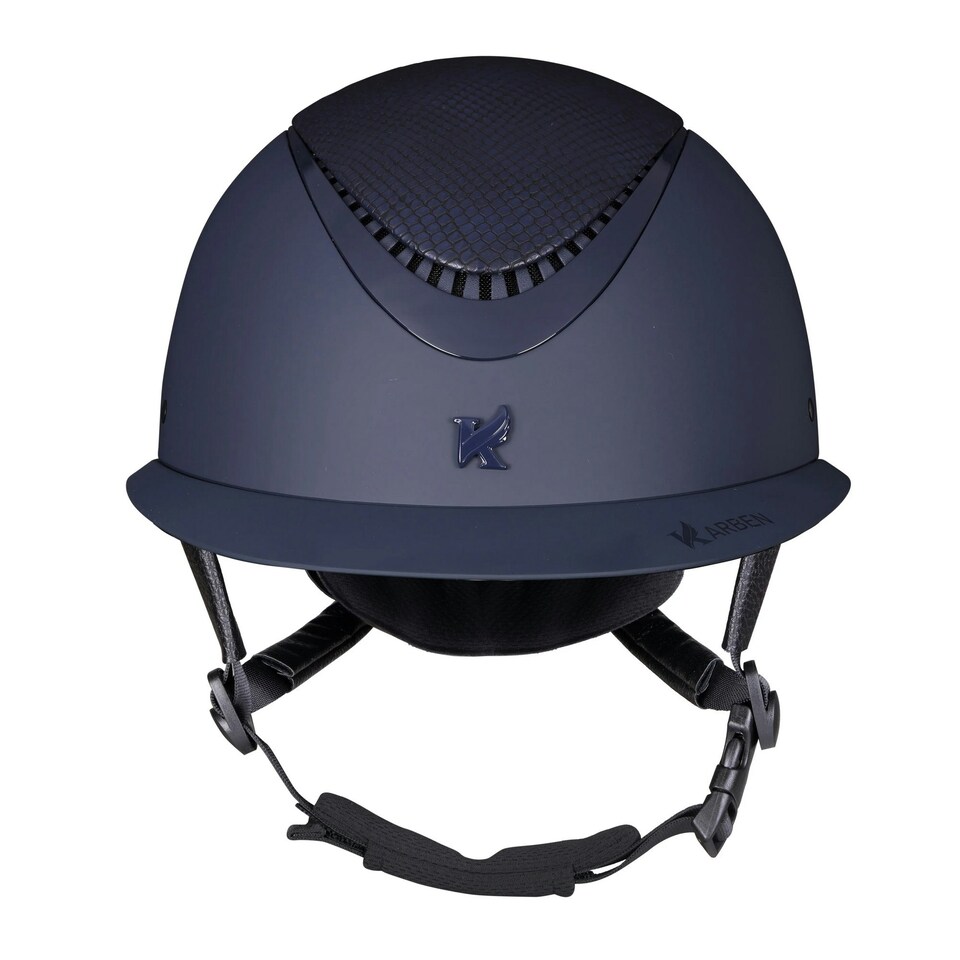 image 1 of Karben Unisex Adult Lorah Ellipse Fixed Peak Riding Hat - Navy - 52cm - 54cm Blue | 52cm - 54cm
