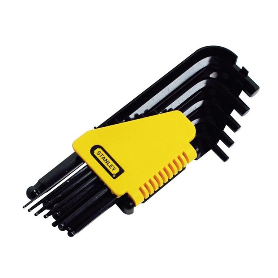Stanley Hand Tools Ball End Hexagon Key Set - Multi Colour - Set of 12 Imperial (1/16 - 3/8in)