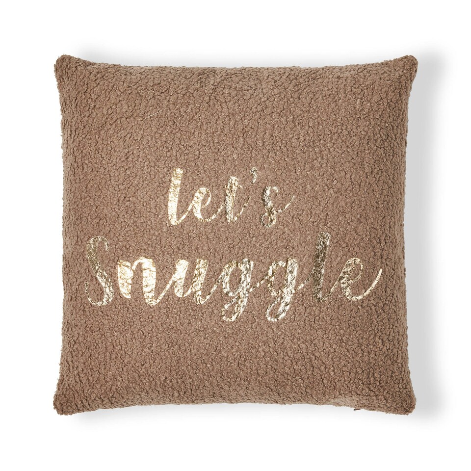 image 1 of BHS Lets Snuggle Cushion, Brown