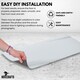 image 3 of NOVECRAFTO Vinyl Floor Tiles Self Adhesive – 12x24in Peel and Stick Waterproof Rectangular Flooring for Kitchen & Bathroom – White Marble Effect Design White | 5.57 sqm