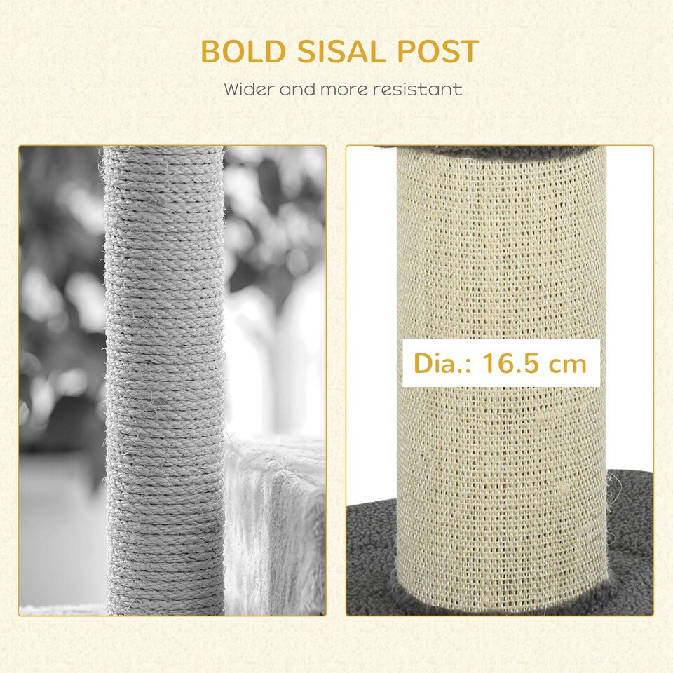 image 1 of PawHut 91cm Scratching Posts Cat Tree Activity Centre for Indoor Cats Grey