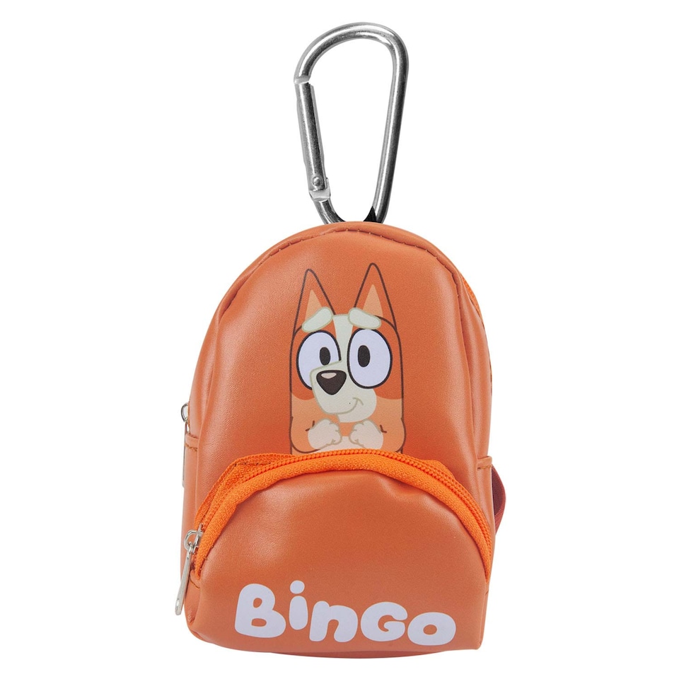 image 1 of PMS Bingo Plush Backpack Bag Clip - Orange, 12.5cm