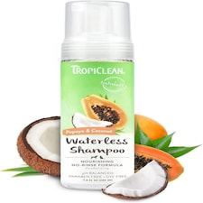 TropiClean Moisturising Waterless Dog and Cat Shampoo Papaya & Coconut, 220ml