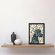 image 2 of Great Dane Pet With Flowers Dog Lover Watercolour Black Framed Wall Art Print A4