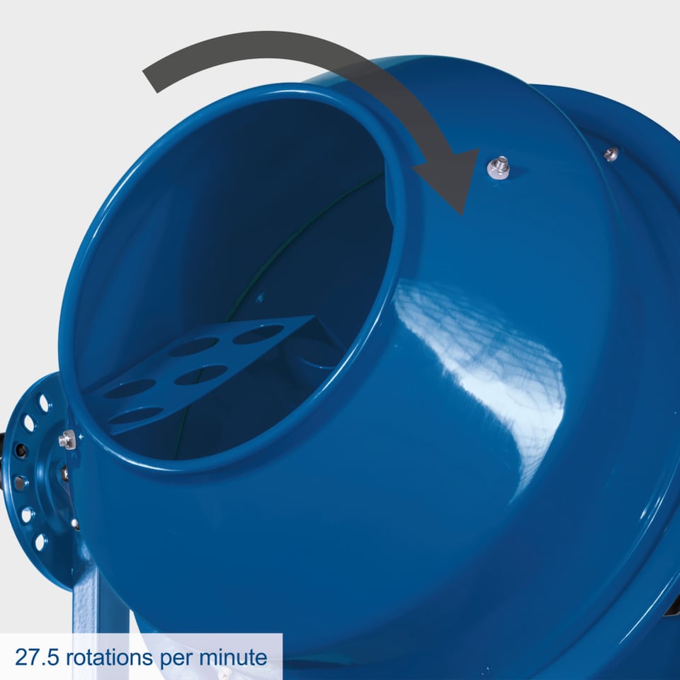 image 1 of Scheppach MIX65 Cement Mixer, 63L Drum, 220W Motor, 55kg Capacity, Portable Concrete & Mortar Mixer