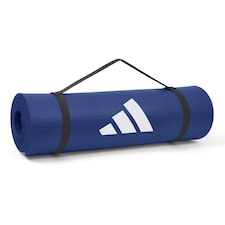 Adidas 10mm NBR Fitness Mat, 183 x 61 cm — Anti-Slip Yoga & Pilates Mat with Carry Strap (Blue) | Multi | Blue | 183 (L) x 61 (W) x 1 (H) cm