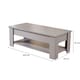 image 5 of Wooden Coffee Table With Lift Up Top Storage Area and Magazine Shelf | Grey