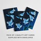 image 3 of Bluebell Flowers Greeting Card Wildflower Painting Any Occasion Set of 3 Blank