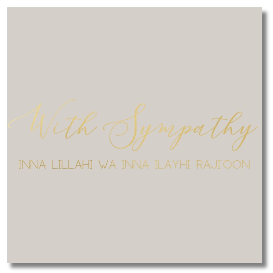 Luxury Foiled Greeting Card - Sympathy
