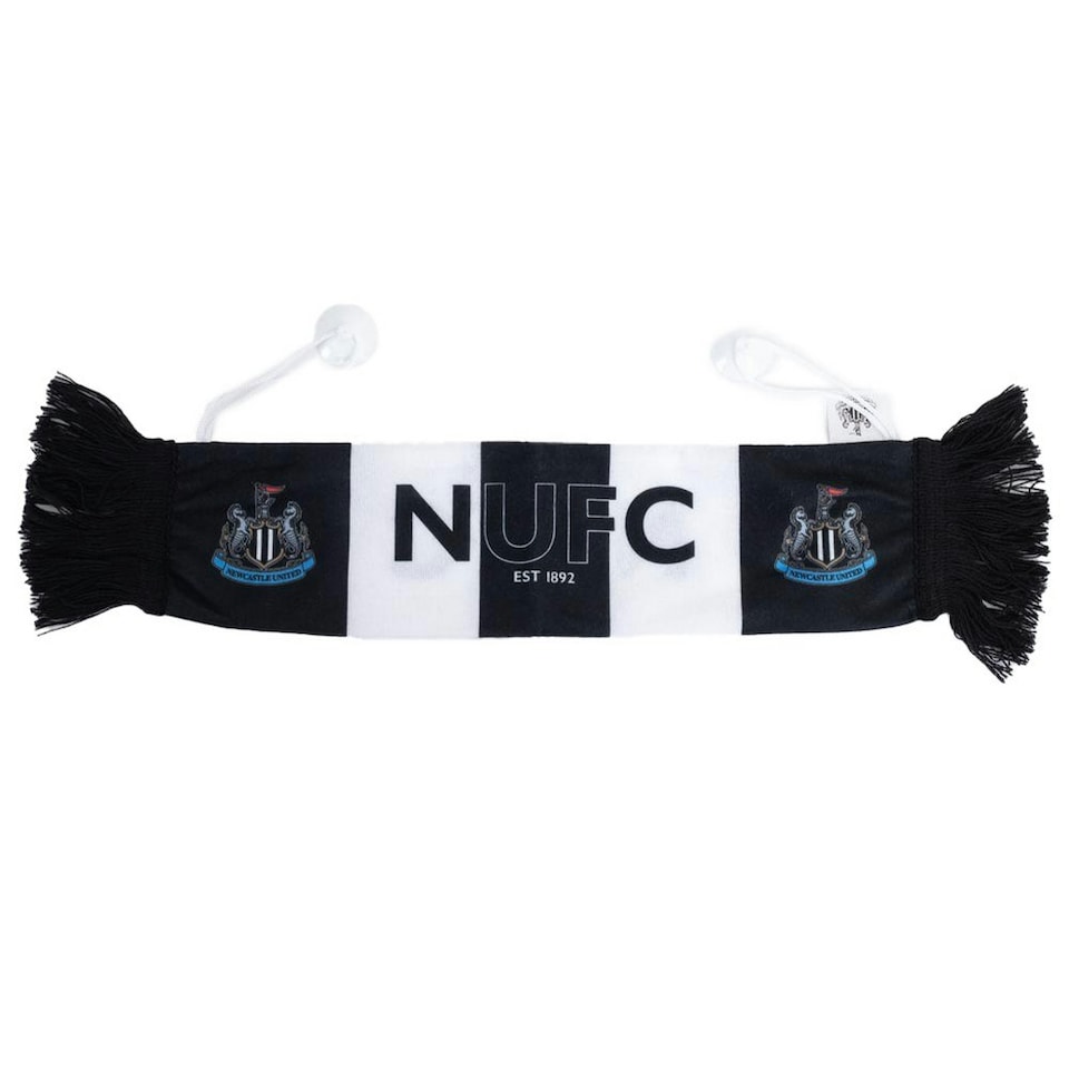 image 1 of Newcastle United FC Mini Car Bar Scarf - Navy/White - One Size