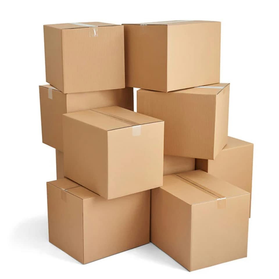image 1 of 50 x 6x6x6" Strong Single Wall Cardboard Shipping Storage Packing Boxes Brown