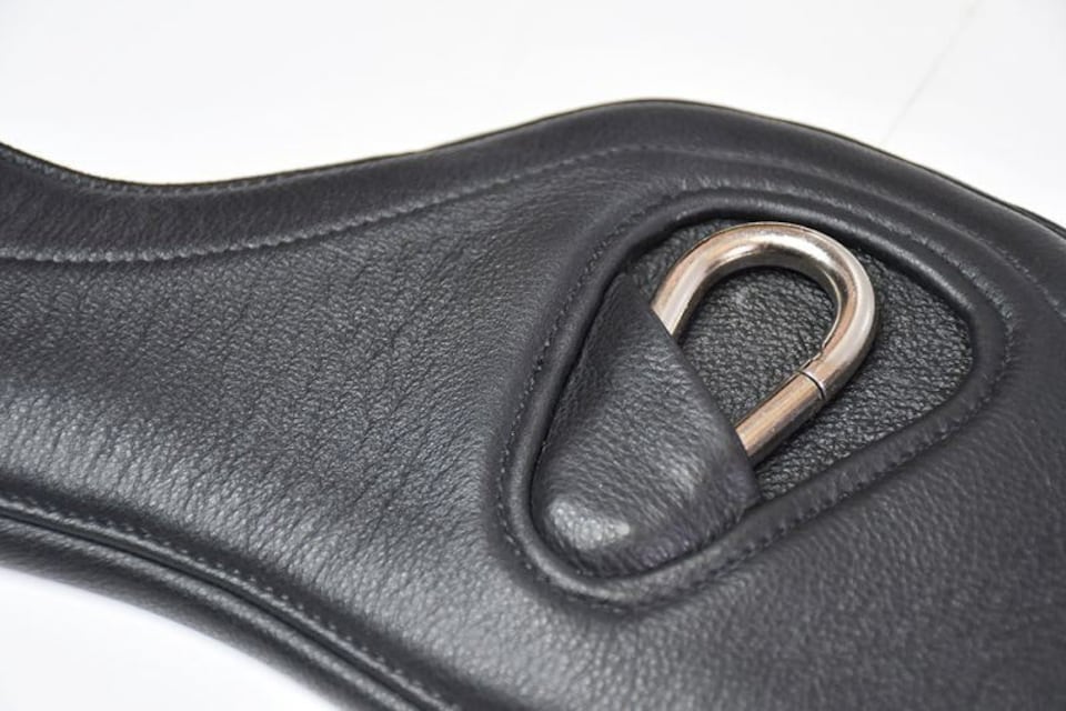 image 1 of Rhinegold Ultra Anatomical Leather Girth | Black | Colour: Black
Size: 38 Inch