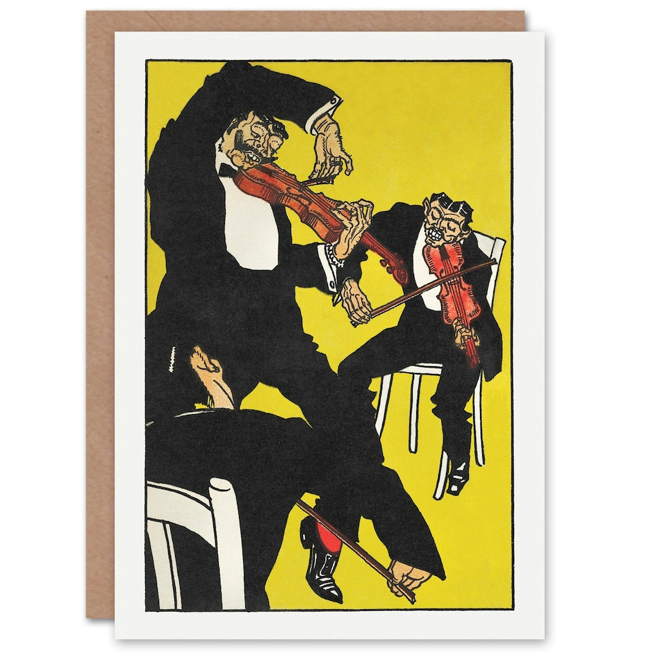 image 1 of Moriz Jung Art Card Musicians Between 3 and 4 in the Morning