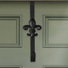 Black Fleur de Lys Wreath Hanger