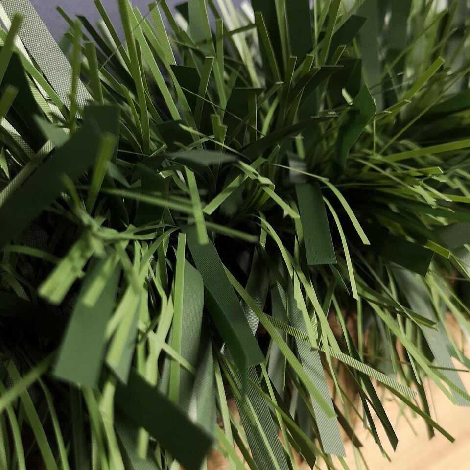 image 1 of 3m x 15cm Festive 6 Ply Chunky Green Pine Christmas Tinsel Garland Decoration